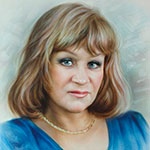 Раскраска портрет мамы