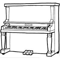 Раскраска фортепиано