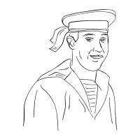 Раскраска моряк