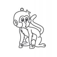 Раскраска обезьянка