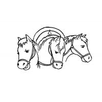 Раскраска тройка лошадей