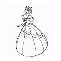 Раскраска принцесса Белль