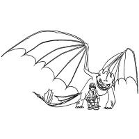 Раскраска Как приручить дракона