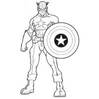 Раскраска Капитан Америка