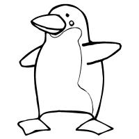Раскраска пингвин