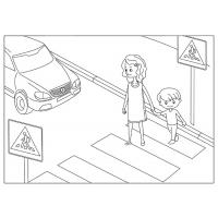 Раскраски дорожные знаки для детей