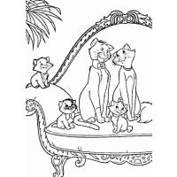 Раскраска Коты аристократы