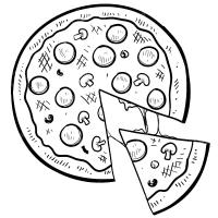 Раскраска пицца