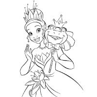 Раскраска Принцесса и лягушка