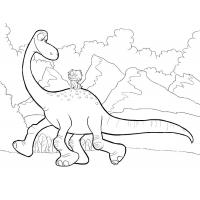 Раскраска Хороший динозавр