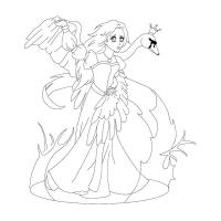 Раскраска Принцесса Лебедь