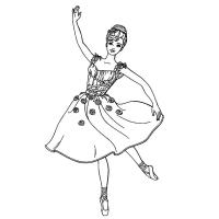Раскраска Барби балерина