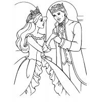 Раскраска принц и принцесса