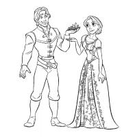 Раскраска принц и принцесса