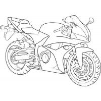 Раскраска мотоцикл