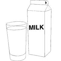 Раскраска молоко