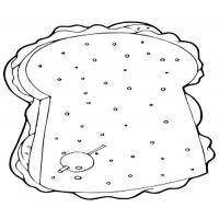 Раскраска бутерброд