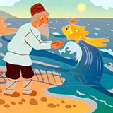 Раскраска сказка о рыбаке и рыбке