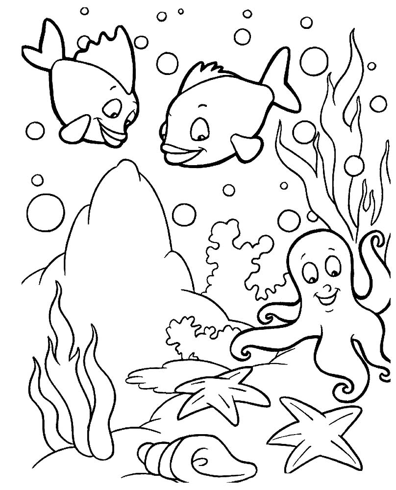 Раскраски водой распечатать. Раскраска "подводный мир". Раскрака подводный Мирс. Раскраска морские обитатели. Морское дно раскраска.