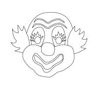 Раскраска лицо клоуна