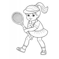 Раскраска теннис