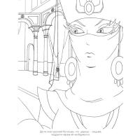 Раскраска Три богатыря и Шамаханская царица