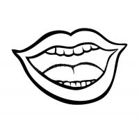 Раскраска рот и язык человека