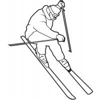 Раскраска лыжник