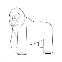 Раскраска горилла