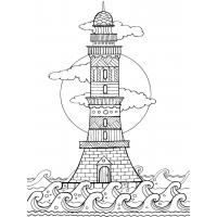 Раскраска маяк