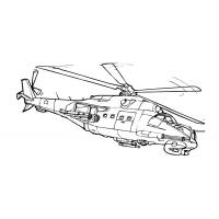 Раскраска военный вертолет
