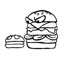 Раскраска гамбургер
