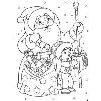 Раскраски Дед Мороз и Снегурочка