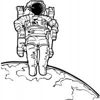 Раскраска космонавт