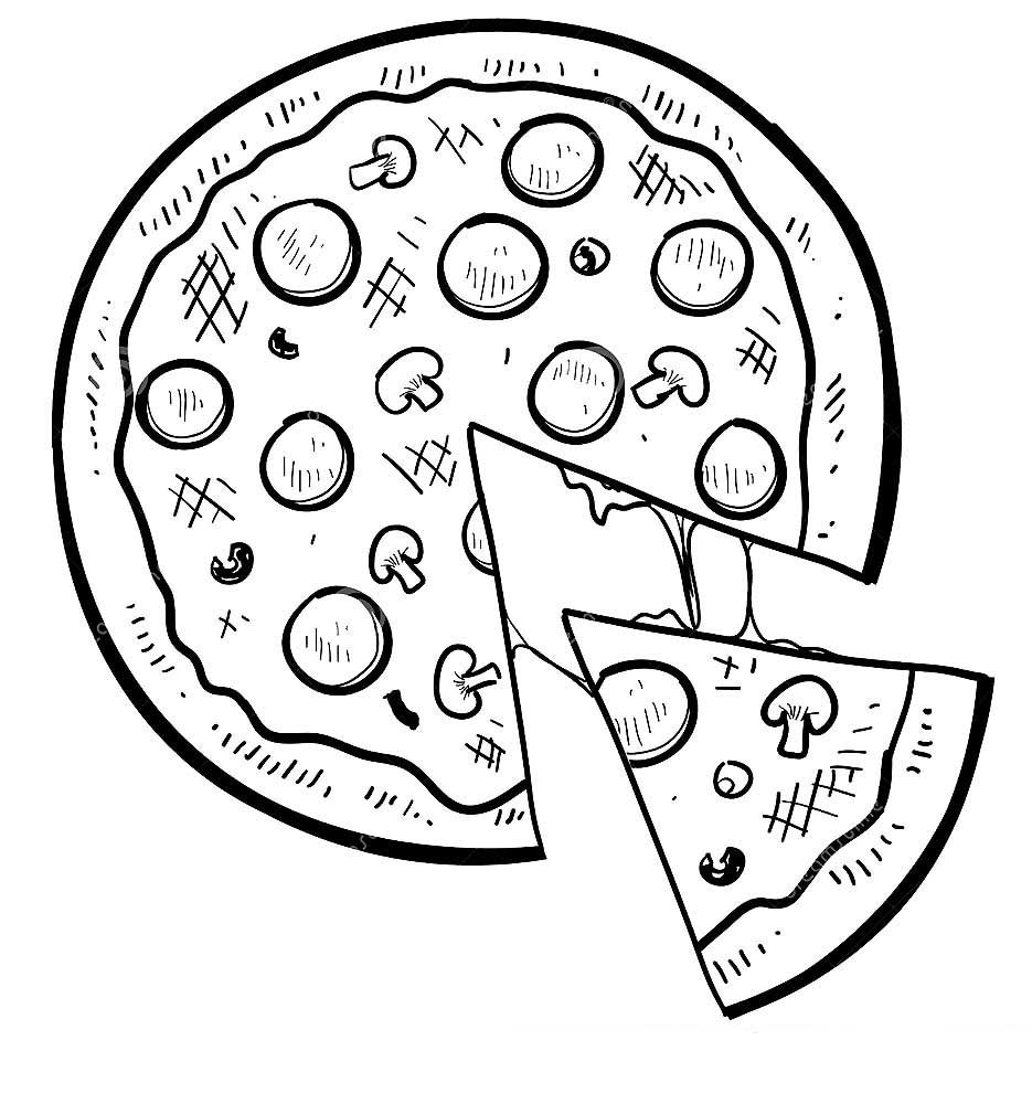 пицца пепперони раскраска фото 23
