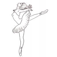 Раскраска балерина