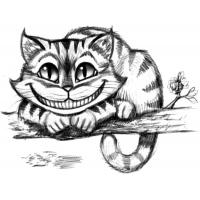Раскраска Чеширский кот