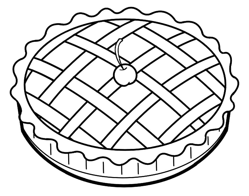 Яблочный пирог раскраска