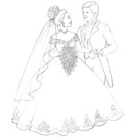 Раскраска жених и невеста