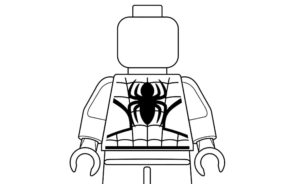 Разукрашки Лего Человек Паук