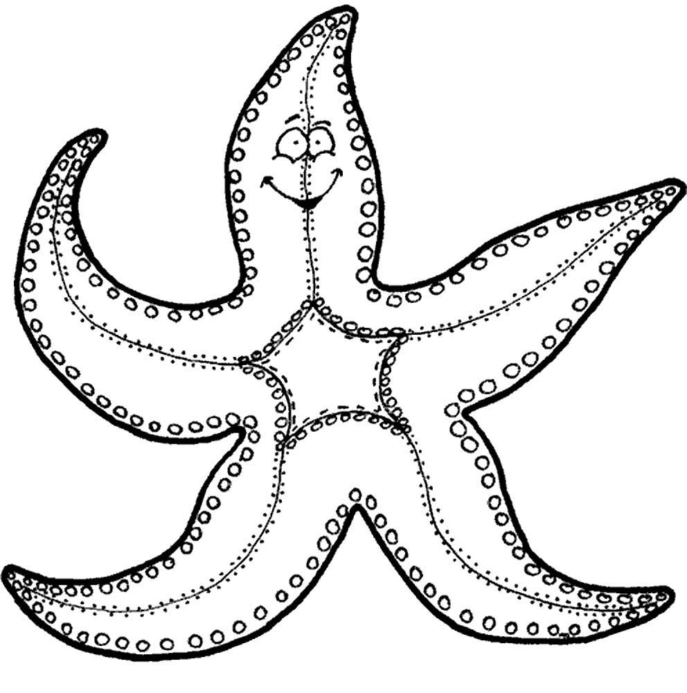 Морская Звезда Разукрашка