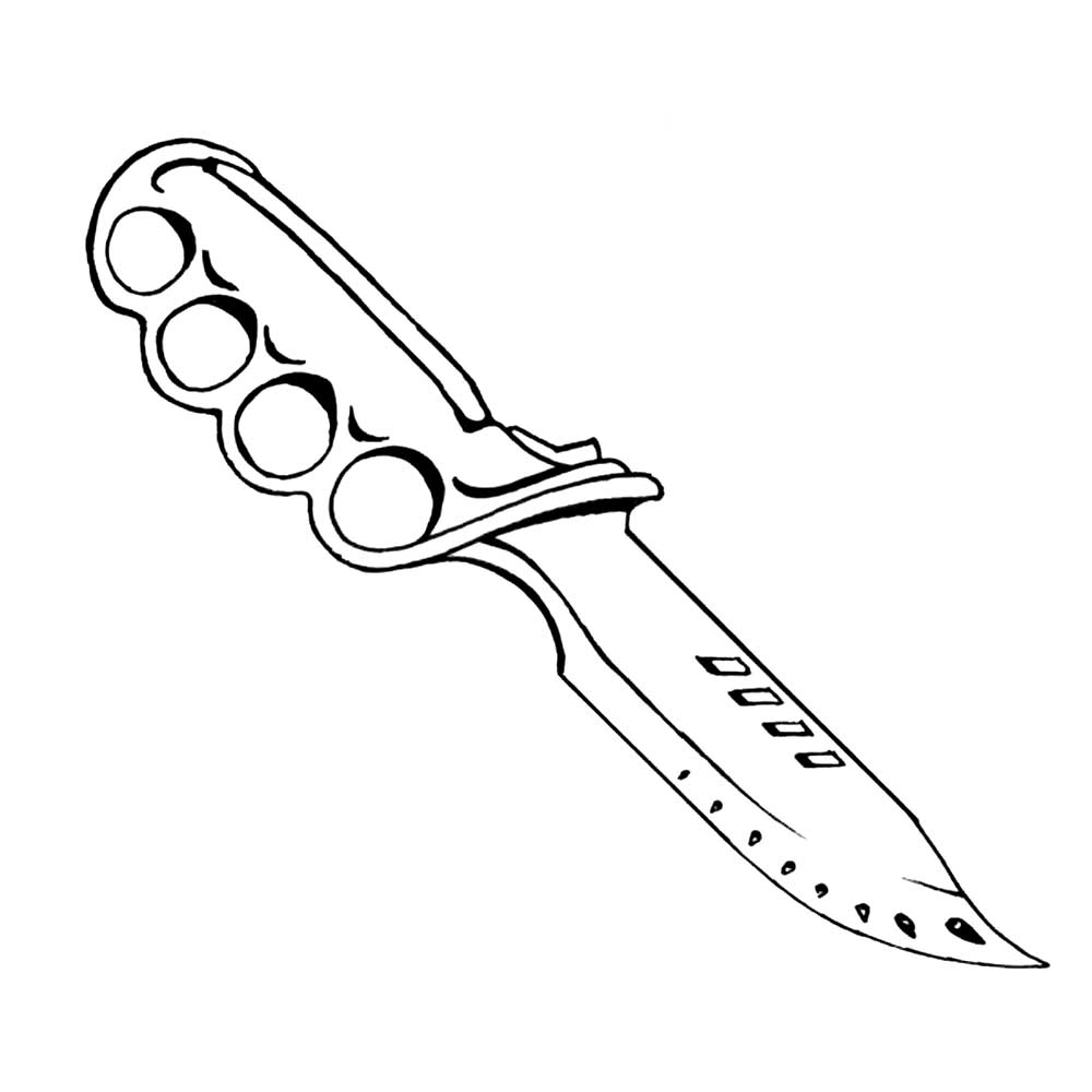 Нож раскраска для детей