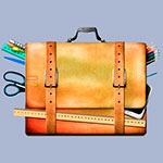 Раскраска портфель Раскраска портфель