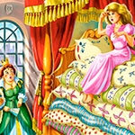 Раскраска Принцесса на горошине Раскраска Принцесса на горошине
